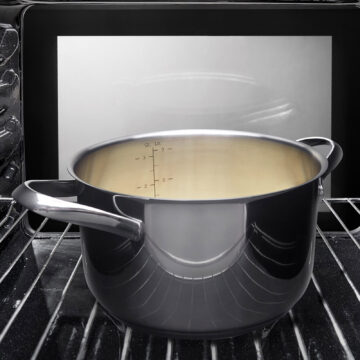 Olla de acero inoxidable Metaltex Icona en el horno – Cuchillalia.com