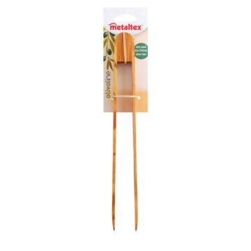 Blister de pinzas para tostadas de madera de olivo Metaltex – 580619000 – Cuchillalia.com