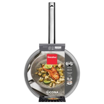 Blister de la sartén de acero inoxidable de 20 cm Metaltex Icona – Cuchillalia.com