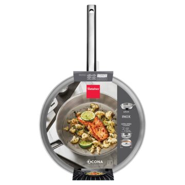 Blister de la sartén de acero inoxidable de 28 cm Metaltex Icona – Cuchillalia.com