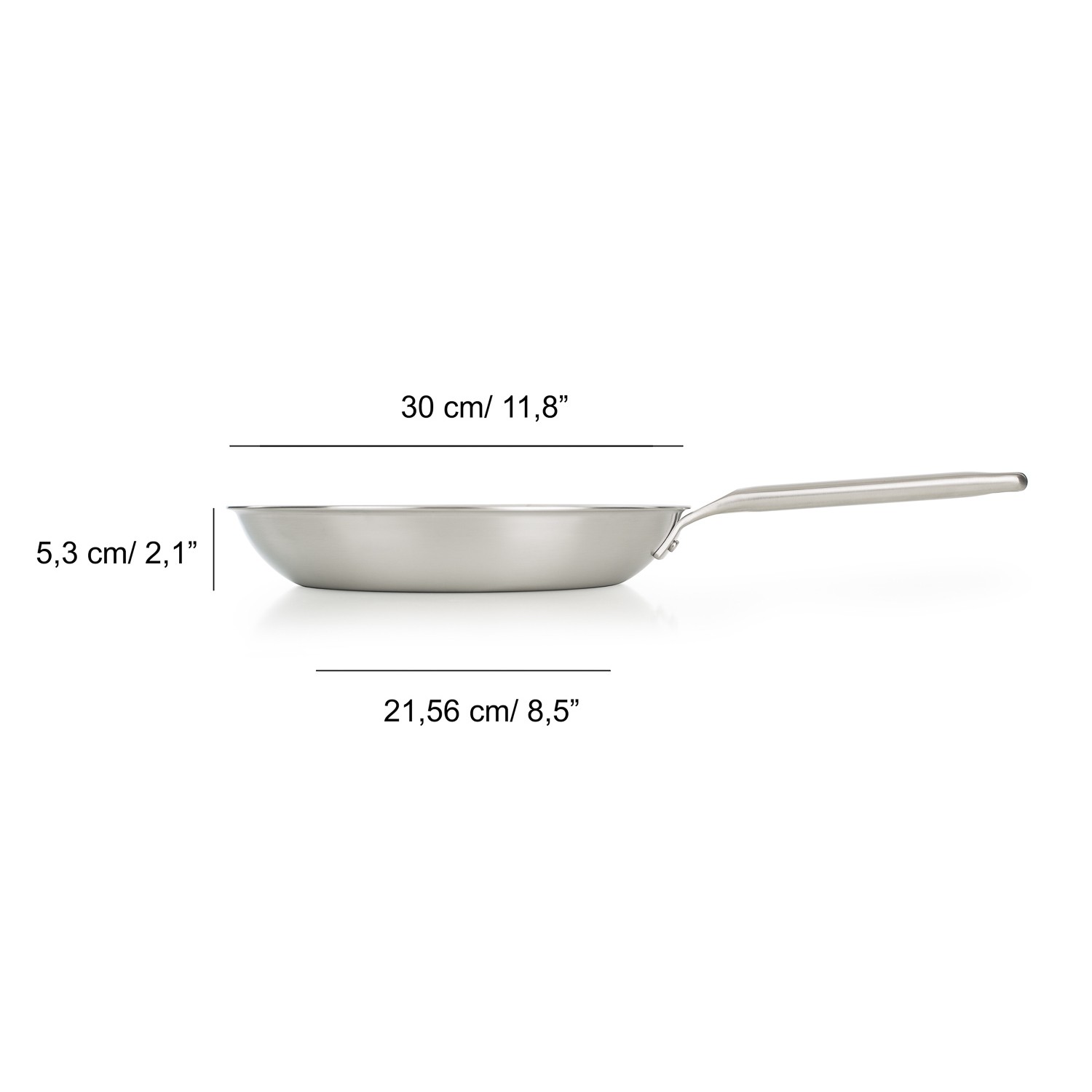 Medidas Sartén Samoa Inox 30 cm Arcos – Dimensiones Reales