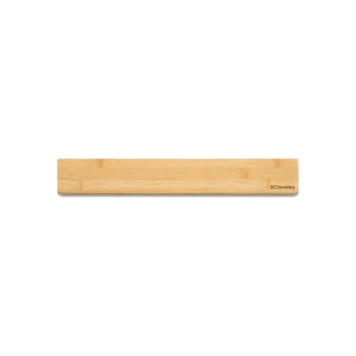 Barra magnética 3 Claveles 3601 de madera de bambú 40 cm sostenible con sistema adhesivo sin tornillos