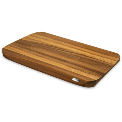 Large walnut cutting board by Artelegno 60x37 cm in solid dark wood with brand plate